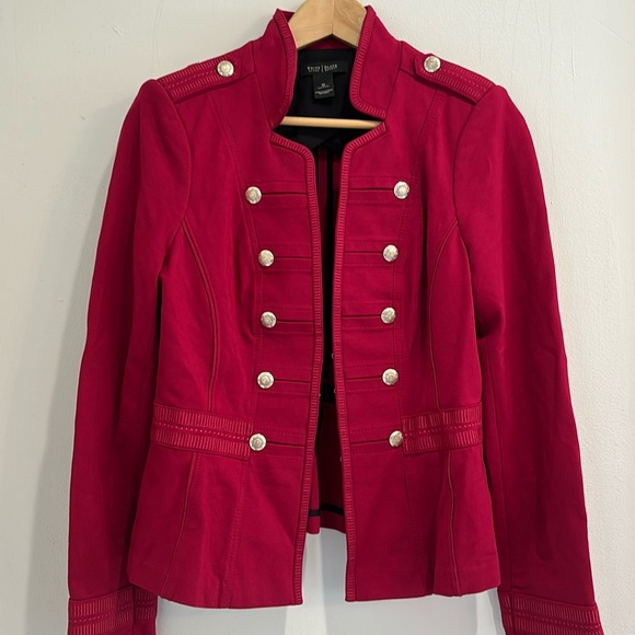 White House Black Market Jackets & Blazers - White House Black Market Red Military Jacket